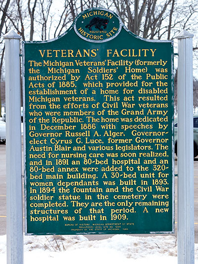 Michigan Historical Marker dedicated to the 126th Infantry, descended from the 3rd Michigan Infantry. Photo ©2015 Look Around You Ventures LLC.